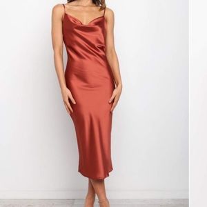 Petal and pup Cyprus midi dress rust